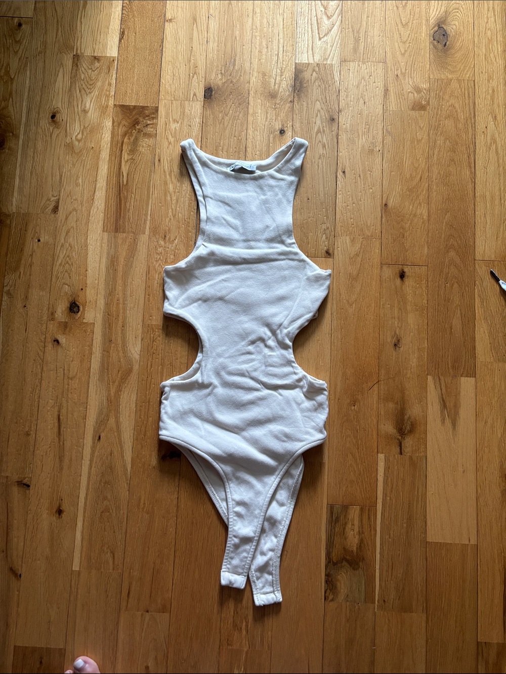 Zara White Cutout Kids One-Piece Bodysuit